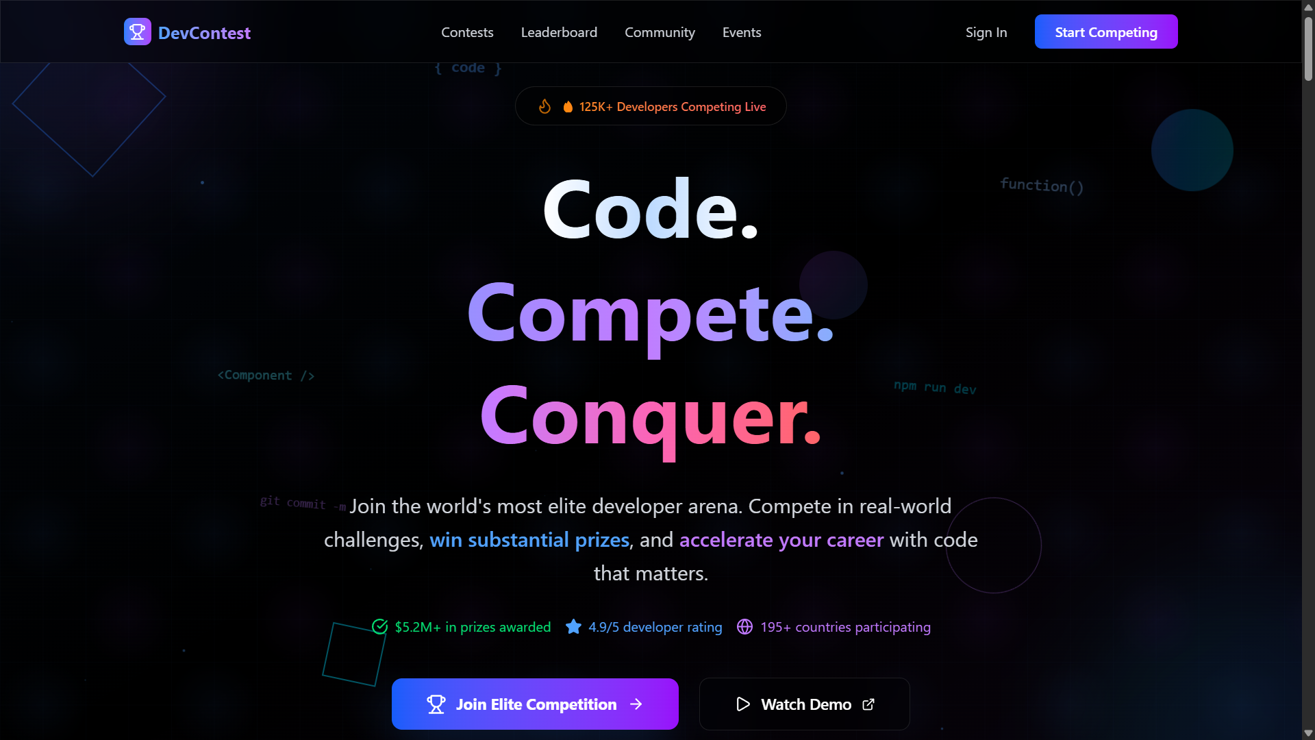 DevContest — realtime competitive coding arena built with WebSockets and Redis