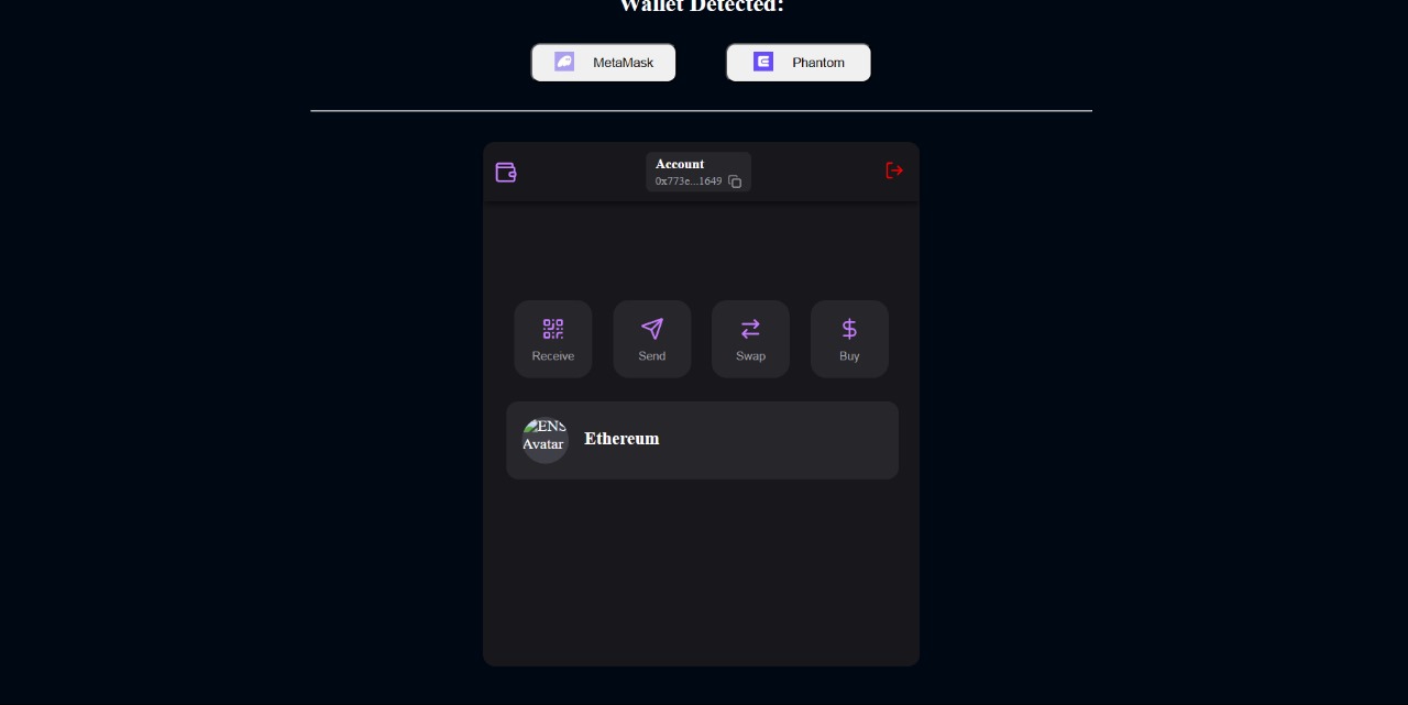 Phantom Wallet — Ethereum wallet for sending and receiving ETH